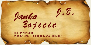 Janko Bojičić vizit kartica